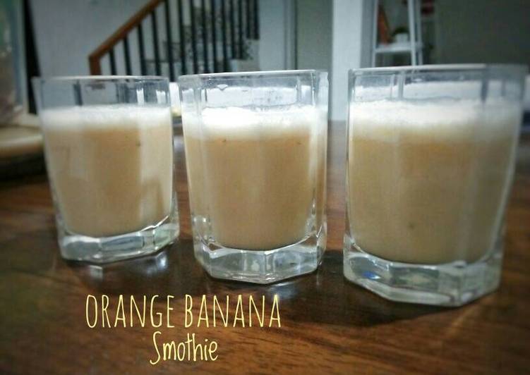 bahan dan cara membuat Orange Banana Smoothie