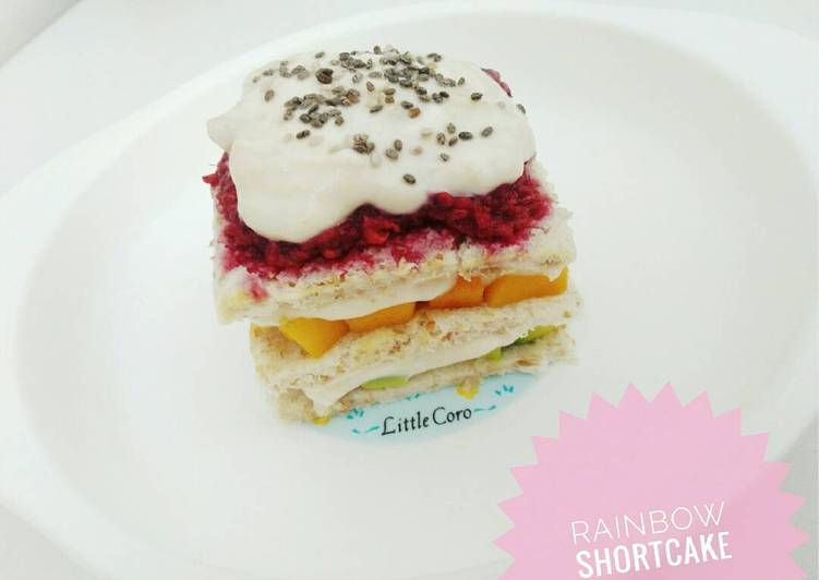 gambar untuk resep makanan Resep MPASI 10m+ - Rainbow Shortcake (Roti Tawar)