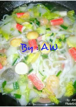 Kwetiau rebus (menu anak)