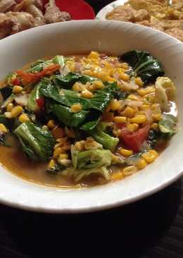 Oseng baby kailan (dengan jagung manis)