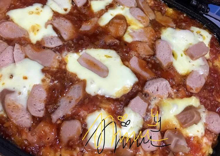 gambar untuk resep Pizza Mie #BeraniBaking