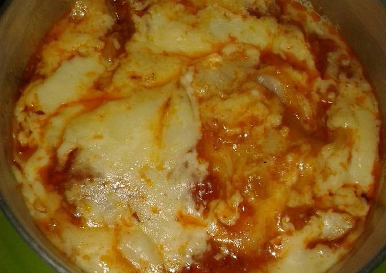 resep lengkap untuk Lasagna kukus kulit pangsit