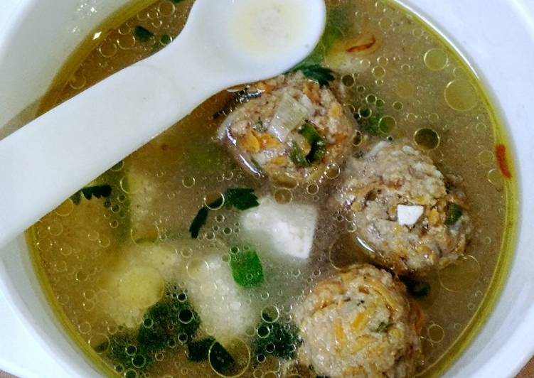 Resep Sup tahu bakso (Mpasi 10m) By Dini Lintangsari