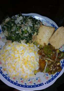 Ikan asin lombok ijo ale+ urap2