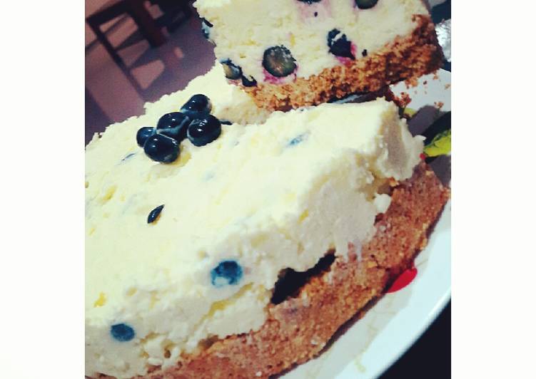 cara membuat Blueberry Cheesecake (Unbaked)