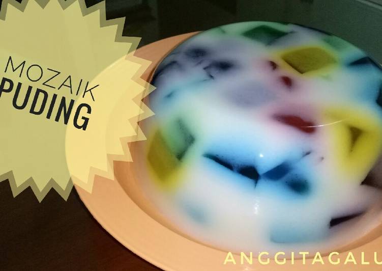 resep lengkap untuk Mozaik Puding