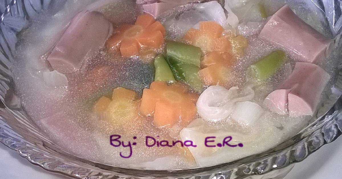  Resep  Sop aneka sayur  dengan Sosis  oleh Diana Endri 