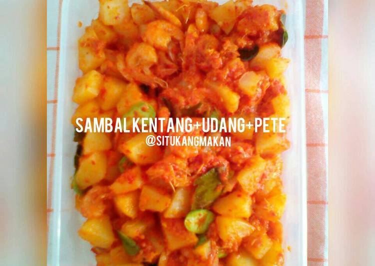 Resep Sambal kentang+udang+pete Karya si tukang makan