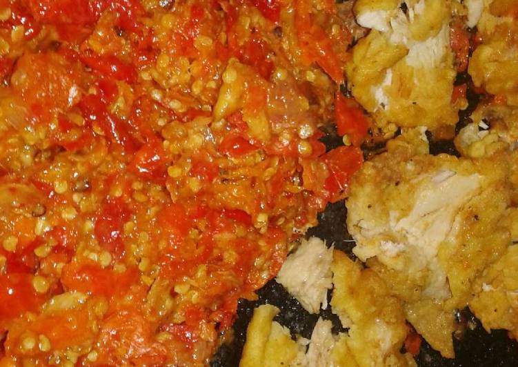 resep makanan Sambel bawang untuk ayam geprek