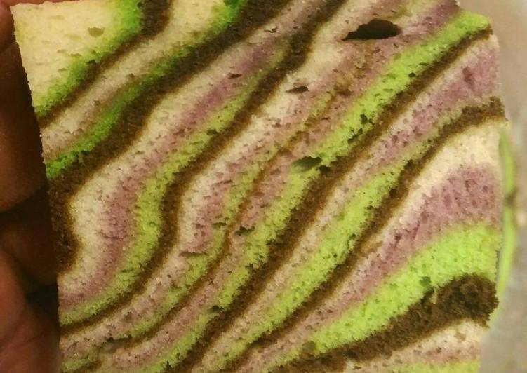  Resep  Zebra Cake Kukus 4 warna Resep  Ibu  Restu  oleh 