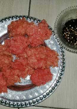 Cireng nasi balado dengan sambel kecap