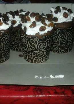 Cup cake coklat batik kismis