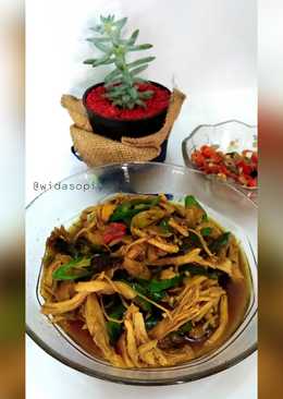 Ayam suwir cabai hijau