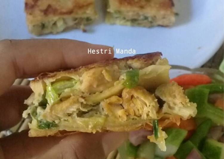 resep lengkap untuk Martabak telur rumahan