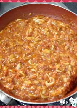 Saus spaghetti...isi jamur + kornet