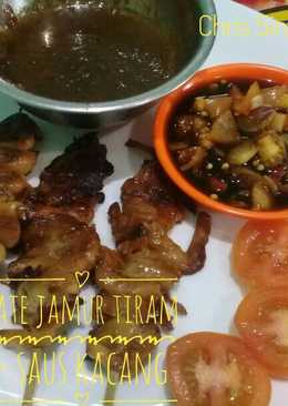 Sate Jamur Tiram saus Kacang