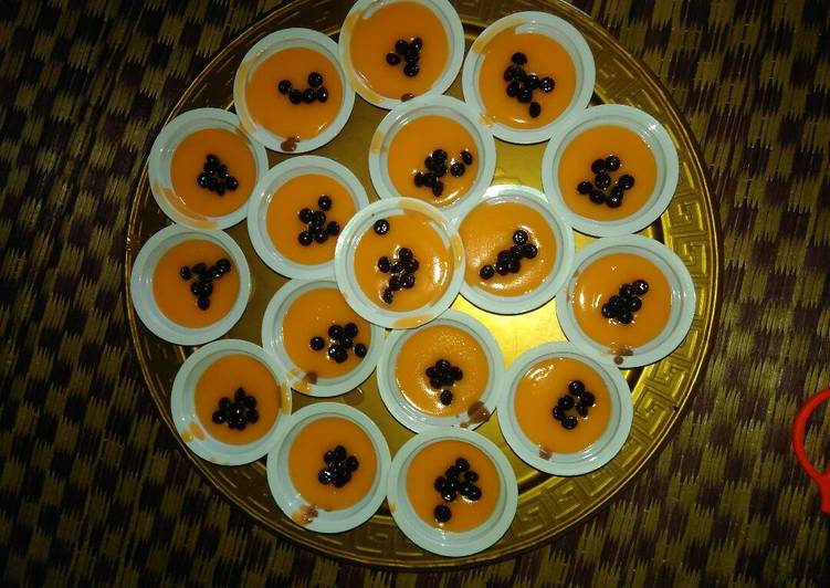 gambar untuk cara membuat Puding choco orange