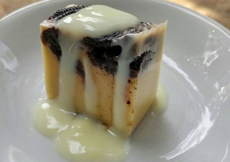 gambar untuk resep makanan Pudding oreo topping fla