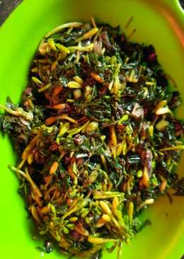 Tumis Bunga pepaya + Daun singkong