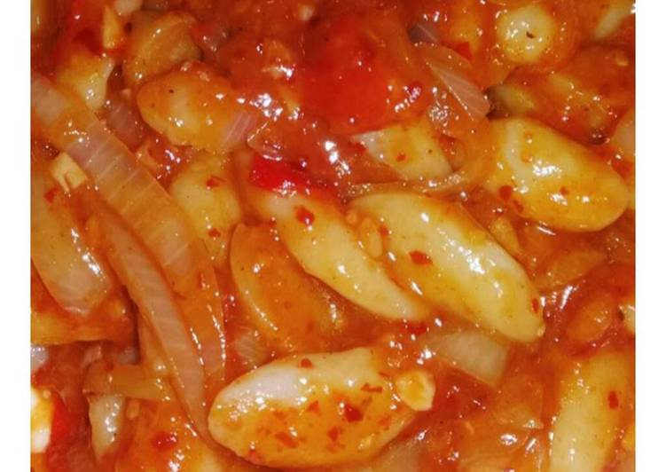 gambar untuk resep makanan Tteokbokki Pedas (Kue Beras Korea)