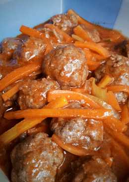 Bola Daging Saus Asam Manis (Saus Tomat)