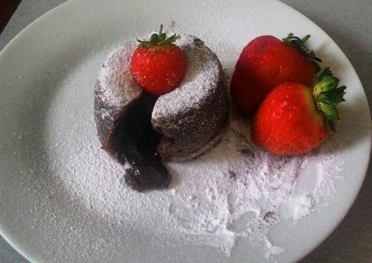 cara membuat Homemade Molten Lava Cake ala Cafe