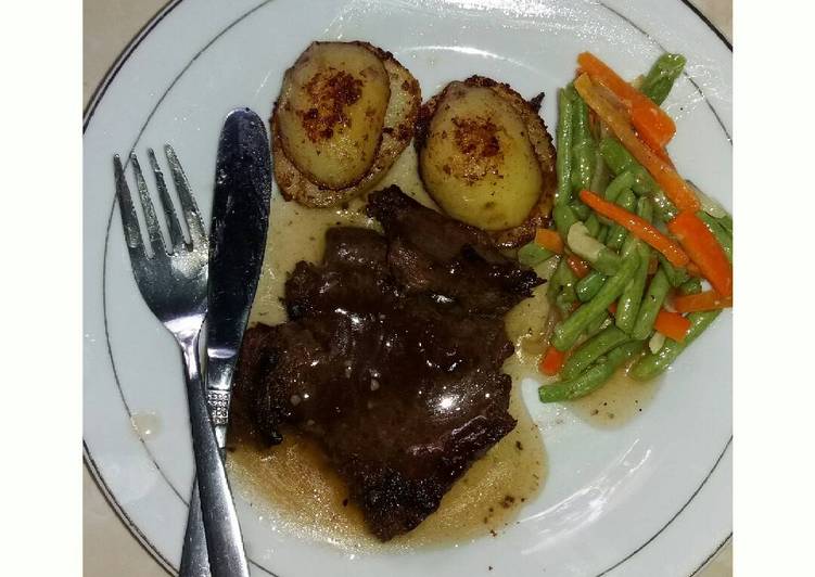 Resep Beef steak gak bikin ribet - Lia Rahmawati