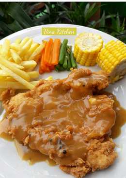 Crispy Chicken Steak (ala warung steak)