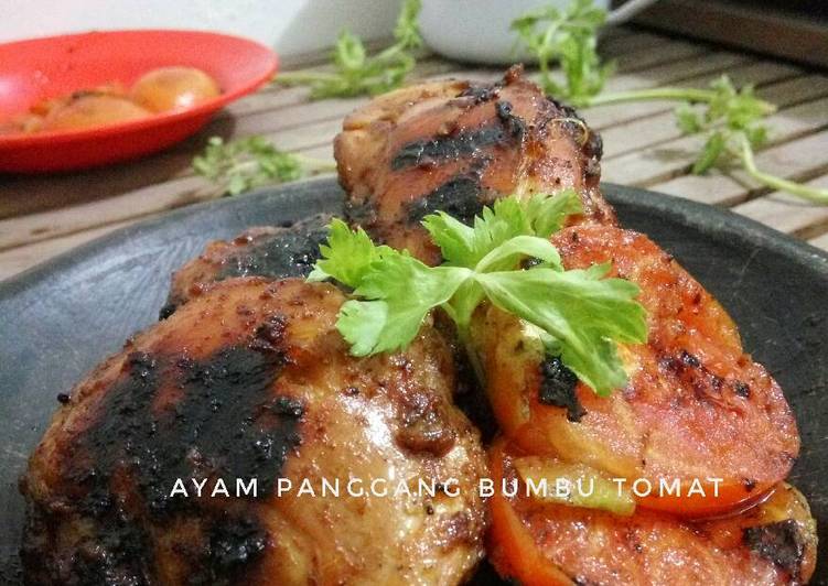 resep masakan Ayam Panggang Bumbu Tomat - GM Diet Day 5