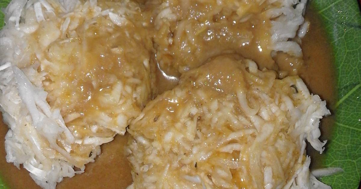 Resep Sulada Jawaw Kuah Santan Gula Habang (sawut singkong 