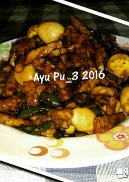 Sambel goreng tempe puyuh cabai ijo