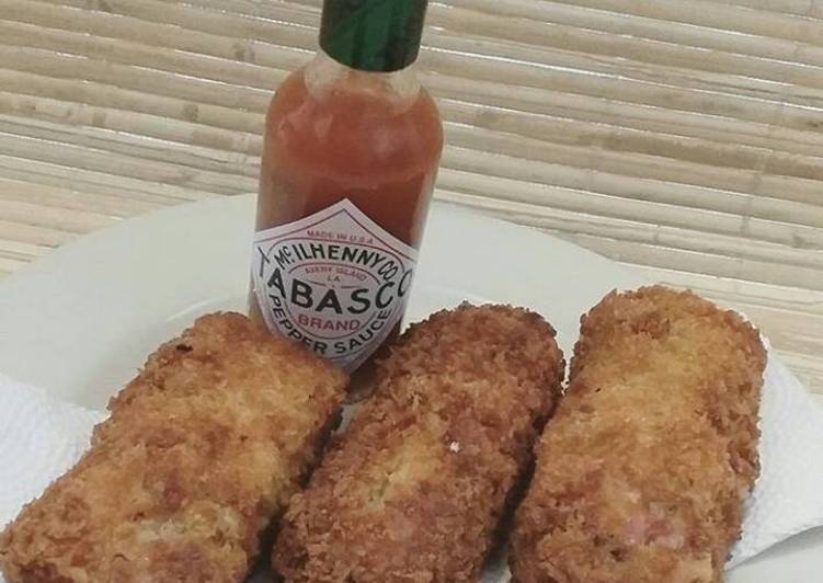 gambar untuk cara membuat Kroket Ham Keju