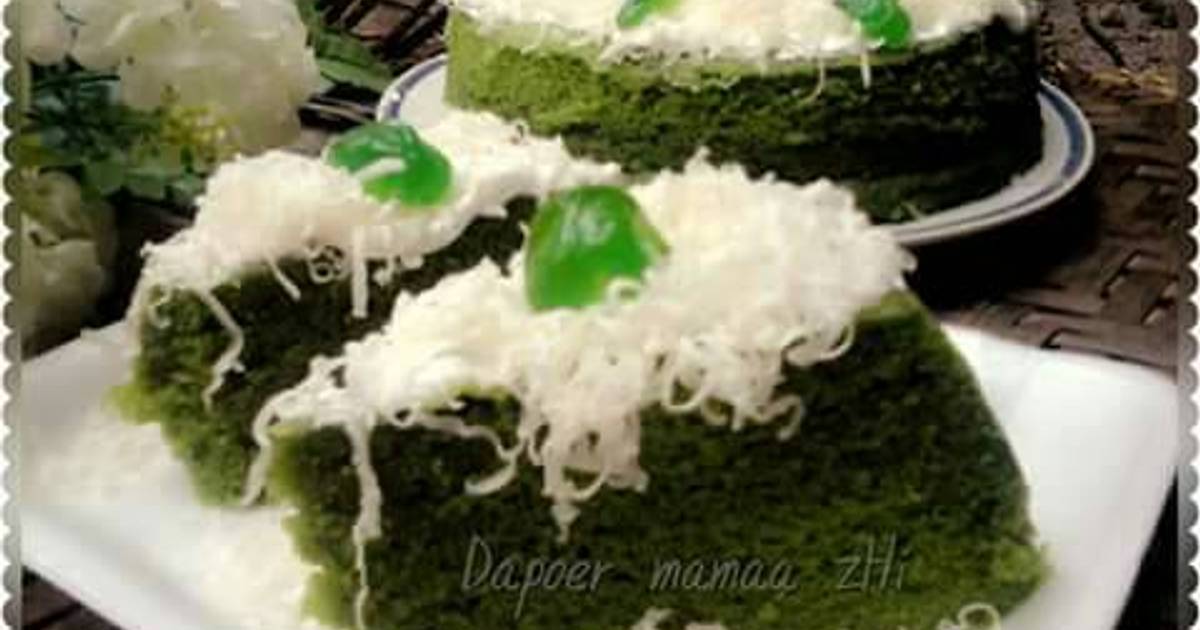 Resep Steamed matcha cake