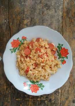 Nasi Goreng Sosis dan Teri