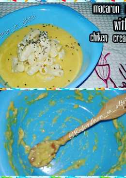 Macaron Cheese with Chiken Cream Soup (mpasi 1+)