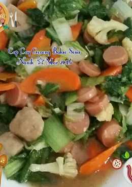 Cap Cay Goreng Bakso Sosis
