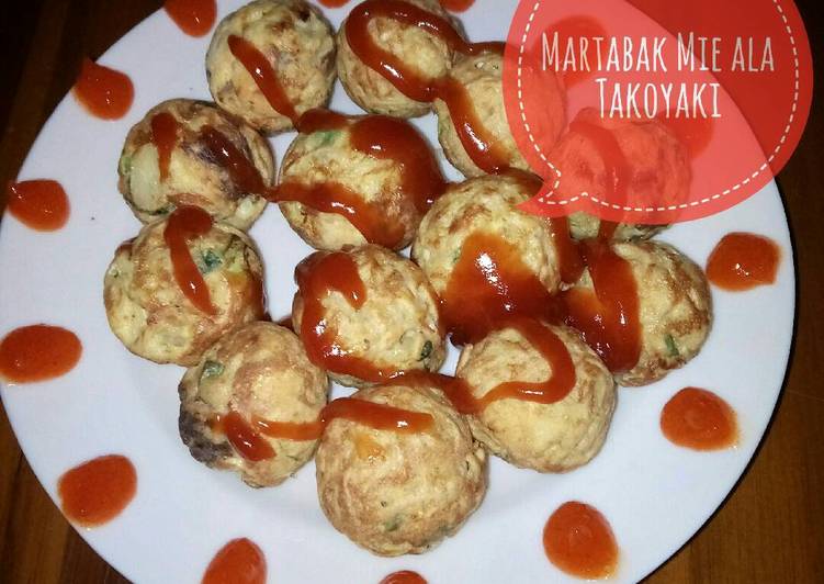 bahan dan cara membuat Martabak Mie ala Takoyaki