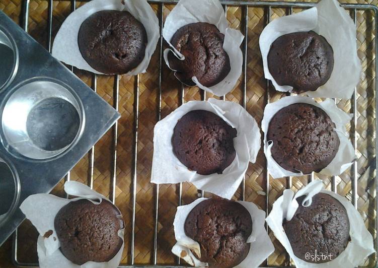 gambar untuk cara membuat Gluten Free Choco Cupcake (Oil Free + Versi Sehat)