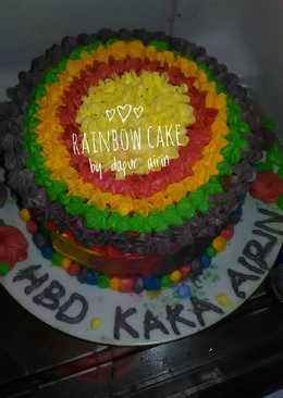 Rainbow cake (resep Ny. Liem)