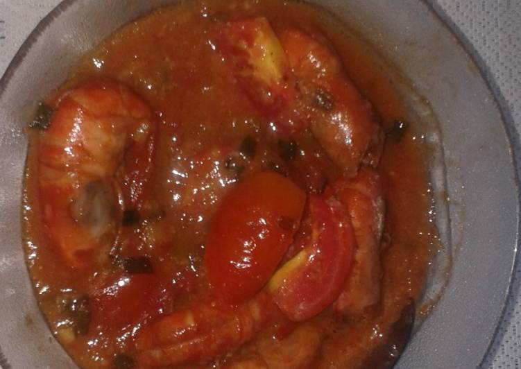 bahan dan cara membuat Udang asam manis ala aq