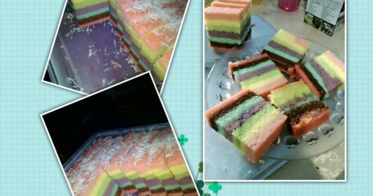 Resep Cake rainbow kukus