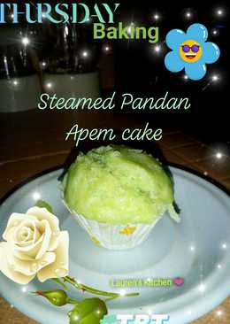 Apem Nasi (Pandan) kukus simple