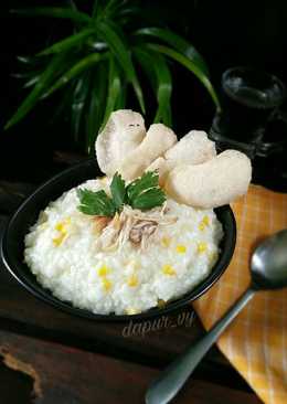 BUBUR NASI Jagung ayam suwir (#postingrame2_nasi)