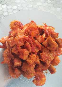 Udang tempe balado