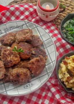 Meatballs with Creamy Spinach&Macncheese