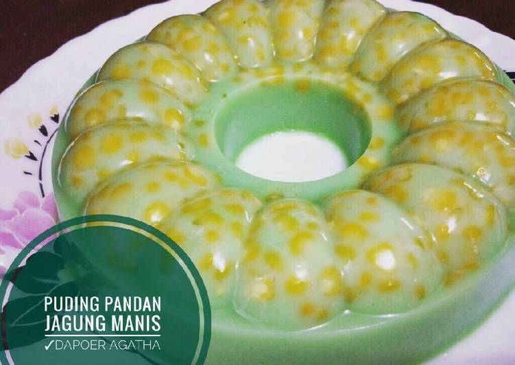 resep lengkap untuk Puding Pandan Jagung Manis