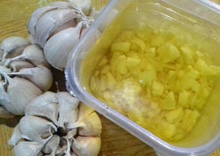 resep lengkap untuk Baceman bawang putih / minyak bawang