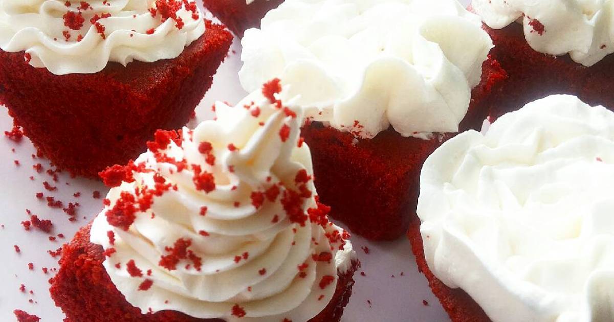 Resep Red velvet mini cake with butter cream Resep Red velvet mini cake with butter cream