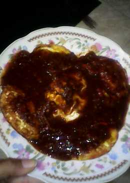 Telor ceplok saus manis pedas. yummy