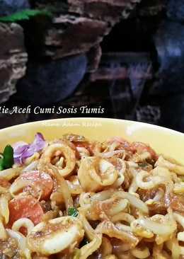 Mie Aceh Tumis (Cumi + Sosis)